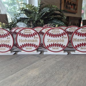 Baseball Softball Personalized Plaque, Team Award, End of year season, Tournament gift image 9