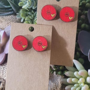 WRESTLING STUD earrings- Wrestling Mom + Sister + gift + jewelry Personalized + Match Day Outfit accessories image 6