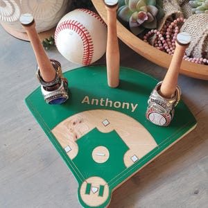 BASEBALL or SOFTBALL RING Holder + Tournament Ring Display + Championship Ring Rack + Customized Gift
