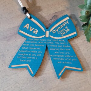 Personalized Cheerleader Homecoming Gift, Laser Engraved Ornament Nationals Senior End of Season image 19