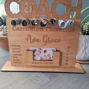COACH MONEY TREE Gift + End of the Season Gift + Thank you + Coach Plaque + Gift Card Holder + Cash Holder + Money Stand