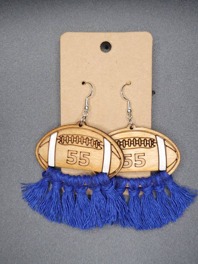 PERSONALIZED FOOTBALL EARRINGS Custom Personalized Etsy