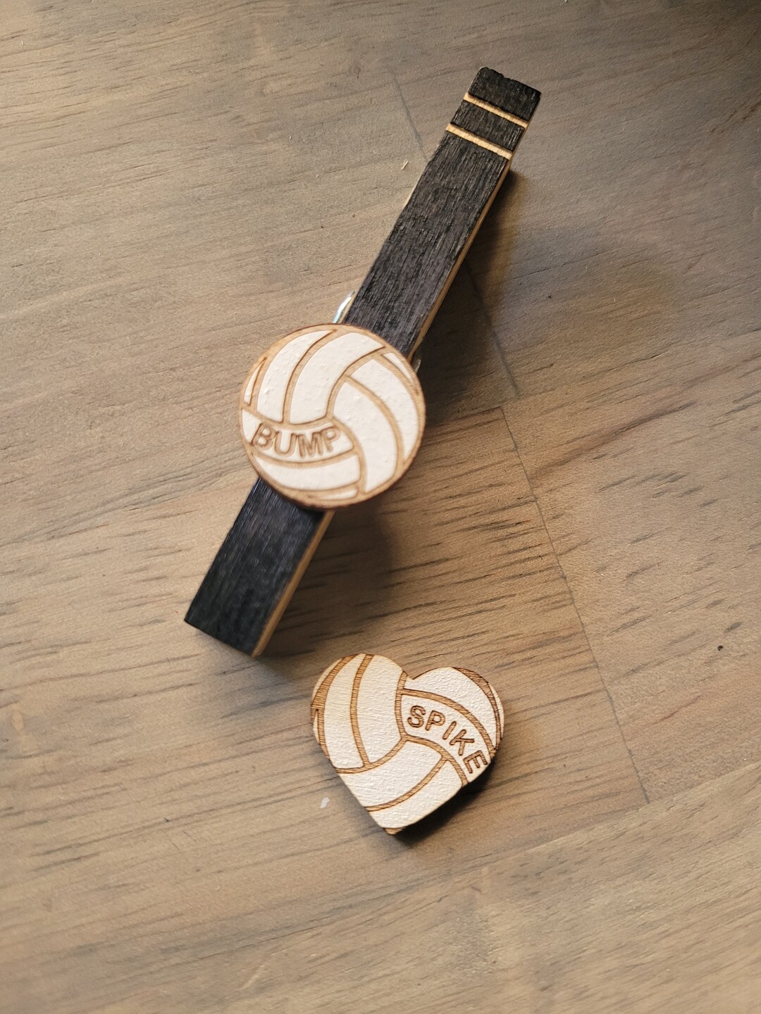 DIY Volleyball Tournament Pin Decorations Engraved Wood Charms Etsy