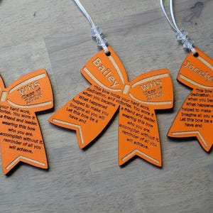 Personalized Cheerleader Homecoming Gift, Laser Engraved Ornament Nationals Senior End of Season image 12