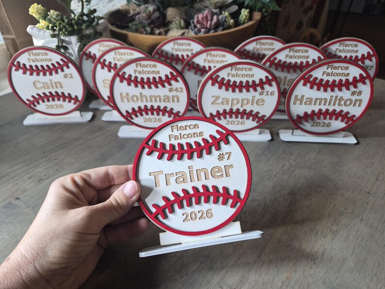 Baseball Softball Personalized Plaque, Team Award, End of year season, Tournament gift image 8