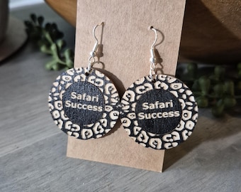 Teacher Jungle Safari Wild Theme Personalized Earrings