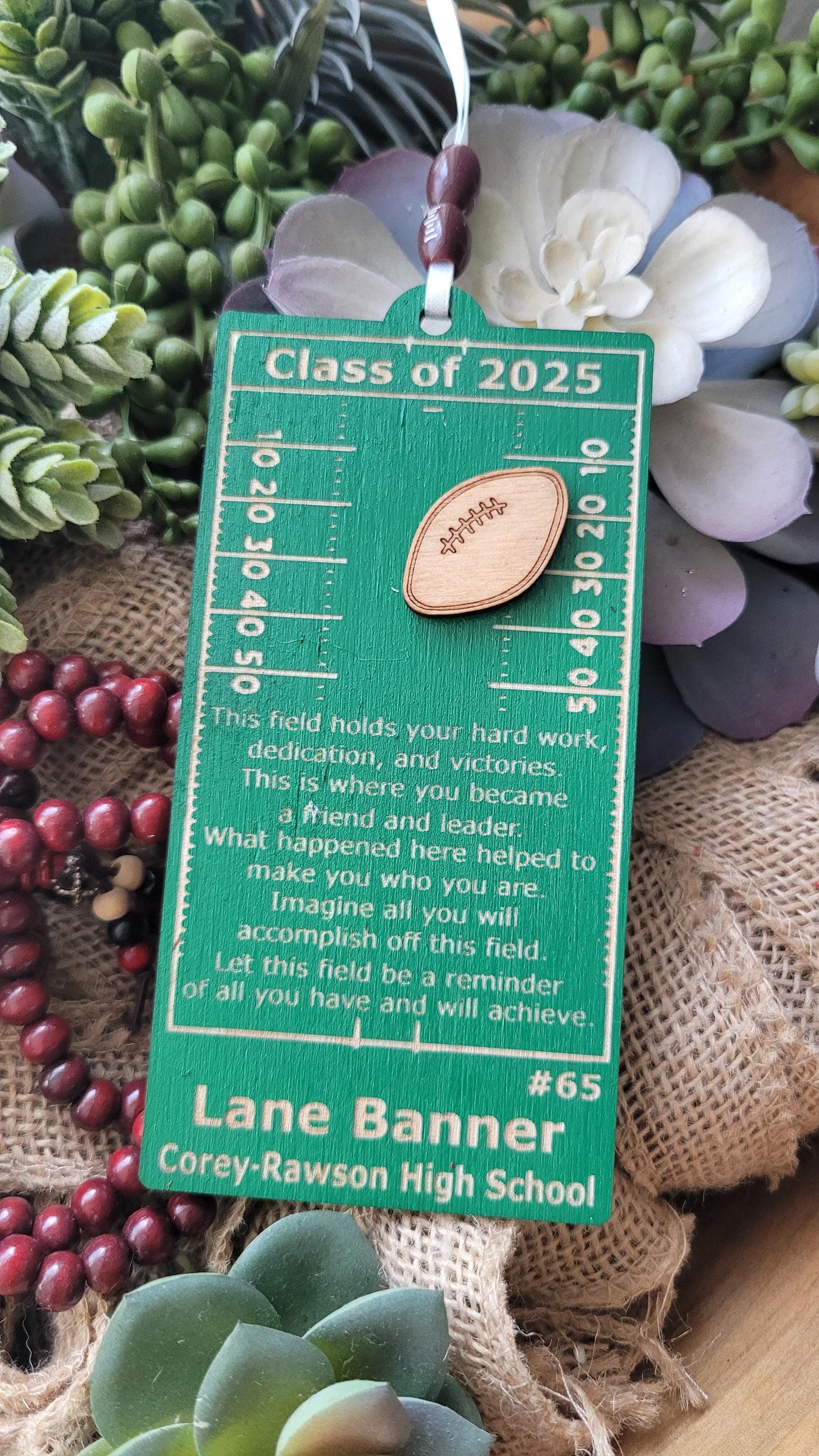 FOOTBALL HOMECOMING GIFT + Senior Night Banquet Bouquet Keepsakes + Placecard + Ornament + Gift Bag Tag + Goodie Bag + HoCo + Graduate