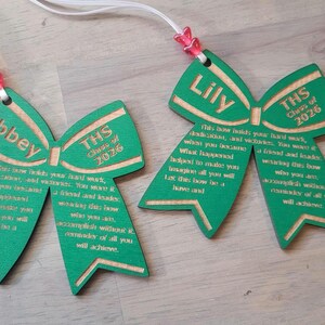 Personalized Cheerleader Homecoming Gift, Laser Engraved Ornament Nationals Senior End of Season image 14