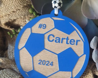 Soccer Ball Personalized Ornament, Christmas Gift