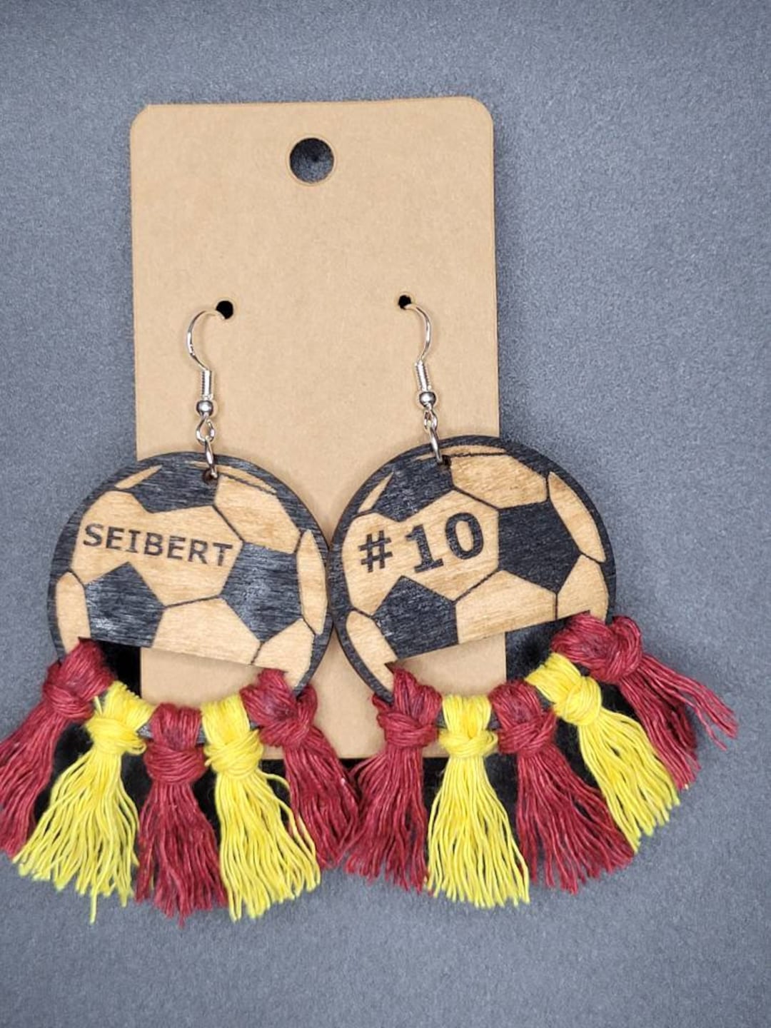 PERSONALIZED SOCCER EARRINGS Soccer Mom Earrings Soccer Coach Gift - Etsy