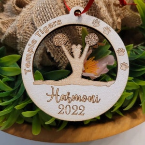 CHEERLEADER ORNAMENT + Cheer Mom + Coach Gift  + Cheerleader gift + Goodie Bag + Banquet + End of year + Easter Basket tag Personalized
