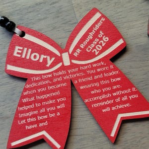 Personalized Cheerleader Homecoming Gift, Laser Engraved Ornament Nationals Senior End of Season image 16