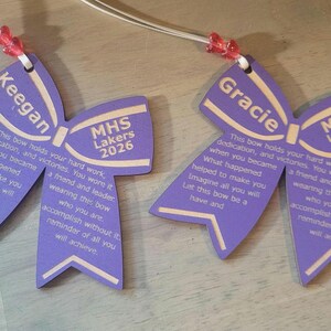 Personalized Cheerleader Homecoming Gift, Laser Engraved Ornament Nationals Senior End of Season image 11