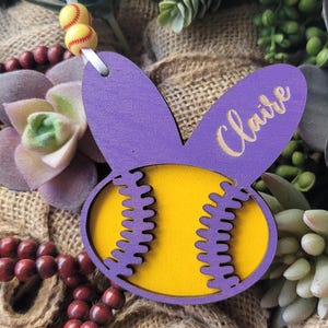 Softball Baseball Osterkorb Tags + Bankett Blumenstrauß Anhänger + Coach Mom Goodie Bag Geschenk + Andenken + Frühling + Sonntag