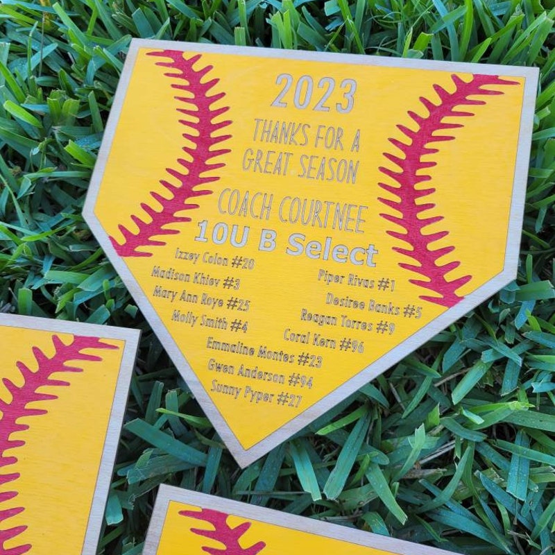 SOFTBALL COACH GIFT + Softball Plaque + Coach Plaque + End of Season Gift + Personalized Gift