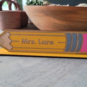 TEACHER DESK NAME Tag + Personalized Name Plate + Principal Teacher Gift + Coach Desk