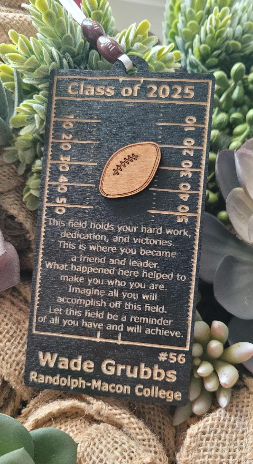 FOOTBALL HOMECOMING GIFT + Senior Night Banquet Bouquet Keepsakes + Placecard + Ornament + Gift Bag Tag + Goodie Bag + HoCo + Graduate