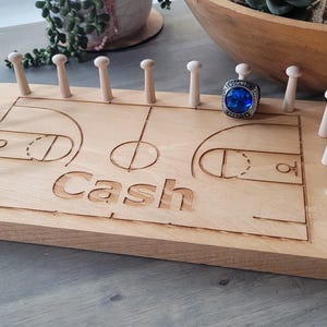 Basketball CHAMPIONSHIP RING Holder + basketball Ring Display + Champion Ring Rack + Customized Gift + Tournament Jewelry