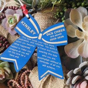 Personalized Cheerleader Homecoming Gift, Laser Engraved Ornament Nationals Senior End of Season image 10