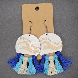 SCHWIMMER-OHRRINGE + Swim Mom + Schwimm-Treffen + Swim Coach + Personalisiertes Geschenk + Dive Coach + Fringe + Outfit Accessoires + Schmuck