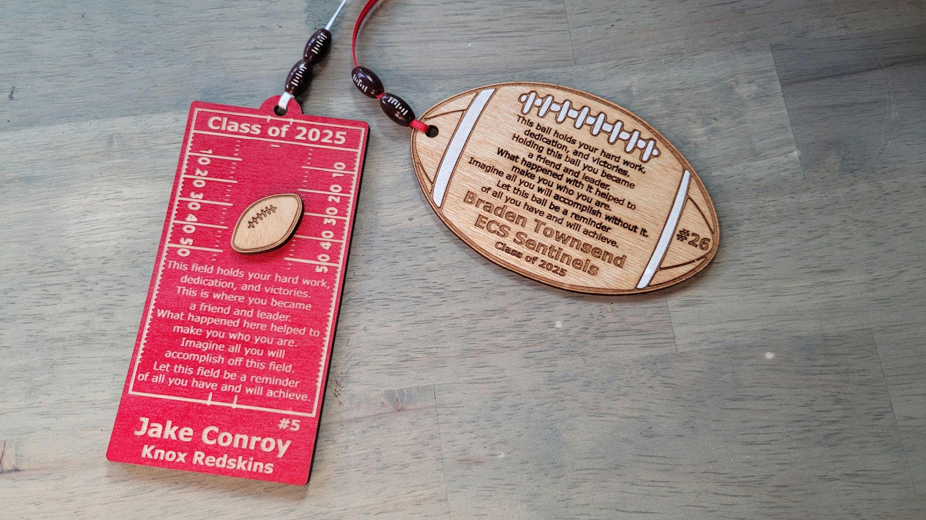 FOOTBALL HOMECOMING GIFT + Senior Night Banquet Bouquet Keepsakes + Placecard + Ornament + Gift Bag Tag + Goodie Bag + HoCo + Graduate