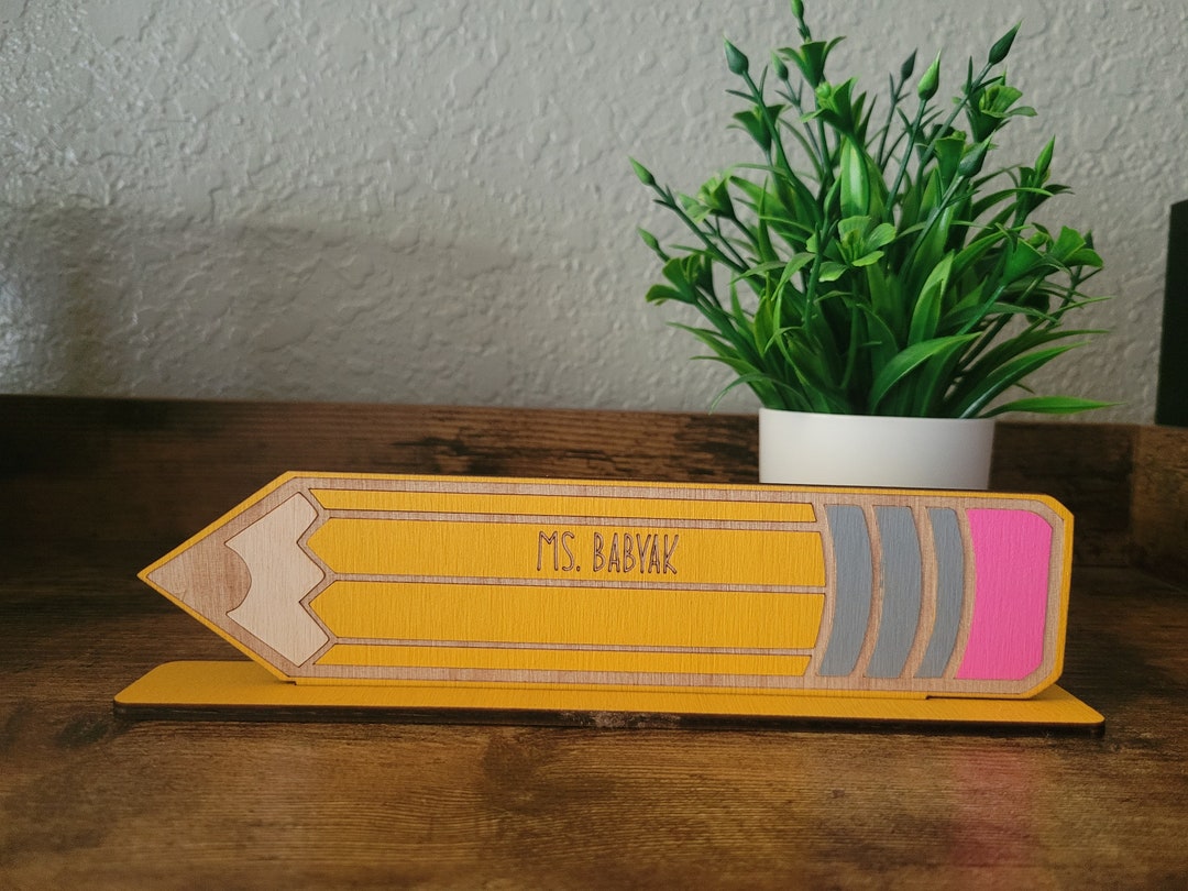 TEACHER DESK NAME Tag Personalized Name Plate Principal Etsy