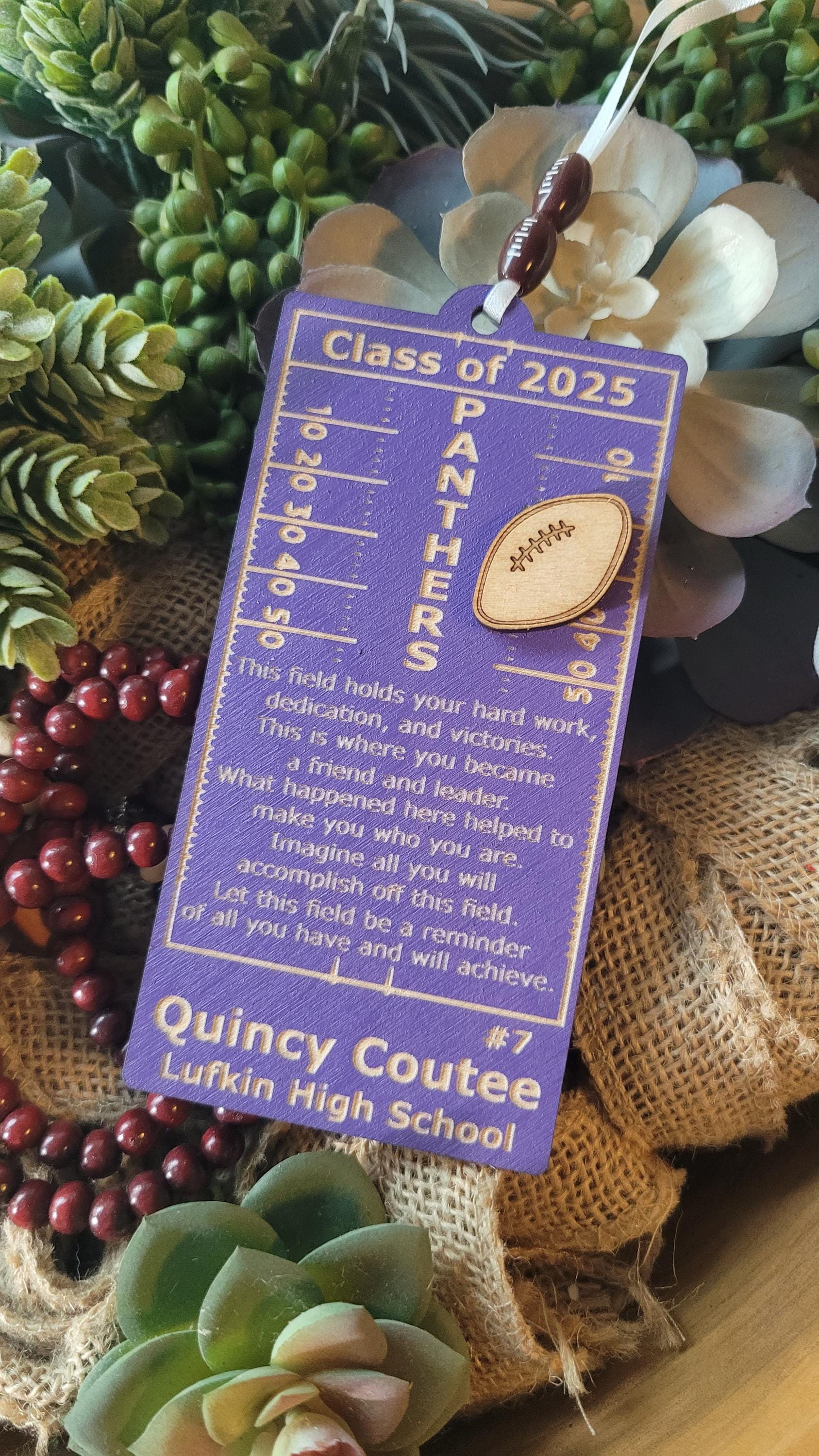 FOOTBALL HOMECOMING GIFT + Senior Night Banquet Bouquet Keepsakes + Placecard + Ornament + Gift Bag Tag + Goodie Bag + HoCo + Graduate