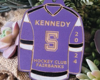 Hockey Jersey Personalized Ornament, Hockey Team Coach Gift