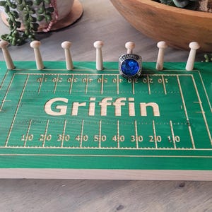 FOOTBALL CHAMPIONSHIP RING Holder + Football Ring Display + Champion Ring Rack + Customized Gift + Tournament Jewelry