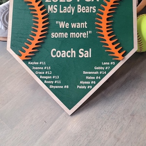 SOFTBALL COACH GIFT + Softball Plaque + Coach Plaque + End of Season Gift + Personalized Gift
