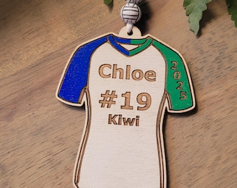 Volleyball Jersey Personalized Ornament, Team Coach Player Gift