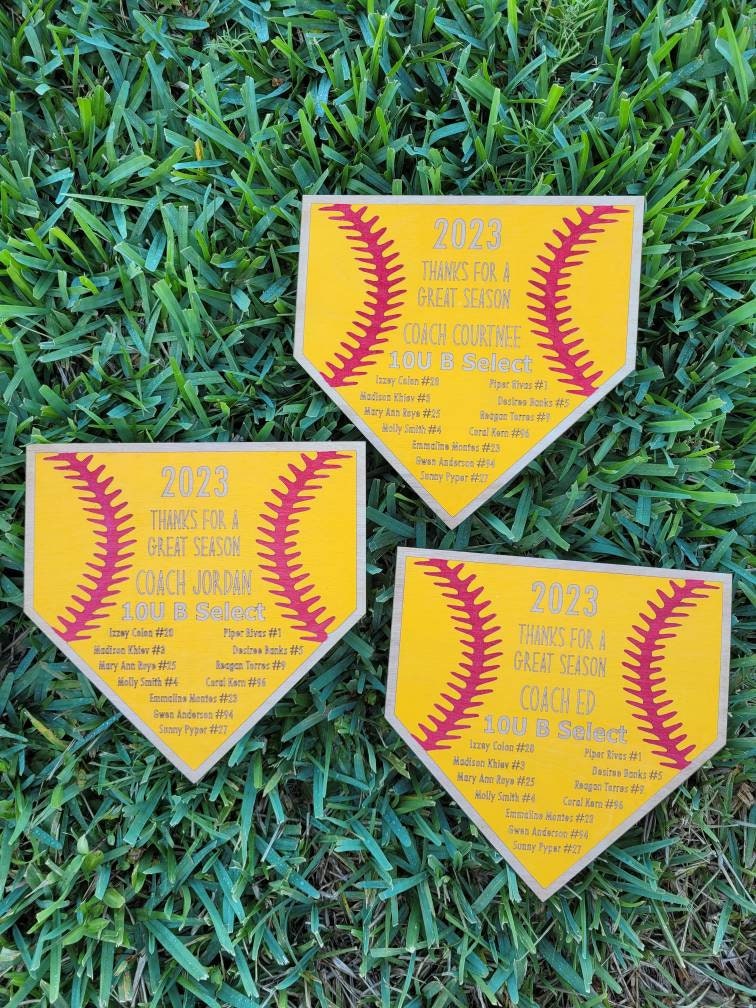 SOFTBALL COACH GIFT + Softball Plaque + Coach Plaque + End of Season Gift + Personalized Gift
