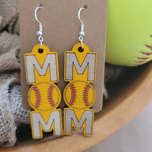 MOM EARRINGS + SPORTS + Soccer + Baseball  + Softball + Volleyball + Football + Basketball + Cheerleader + Golf Earrings + Tennis