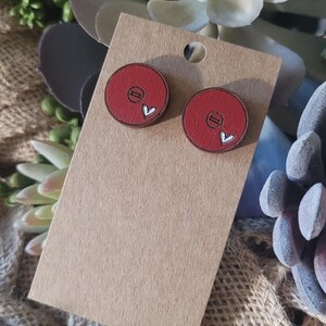 WRESTLING STUD earrings- Wrestling Mom + Sister + gift + jewelry Personalized + Match Day Outfit accessories image 9