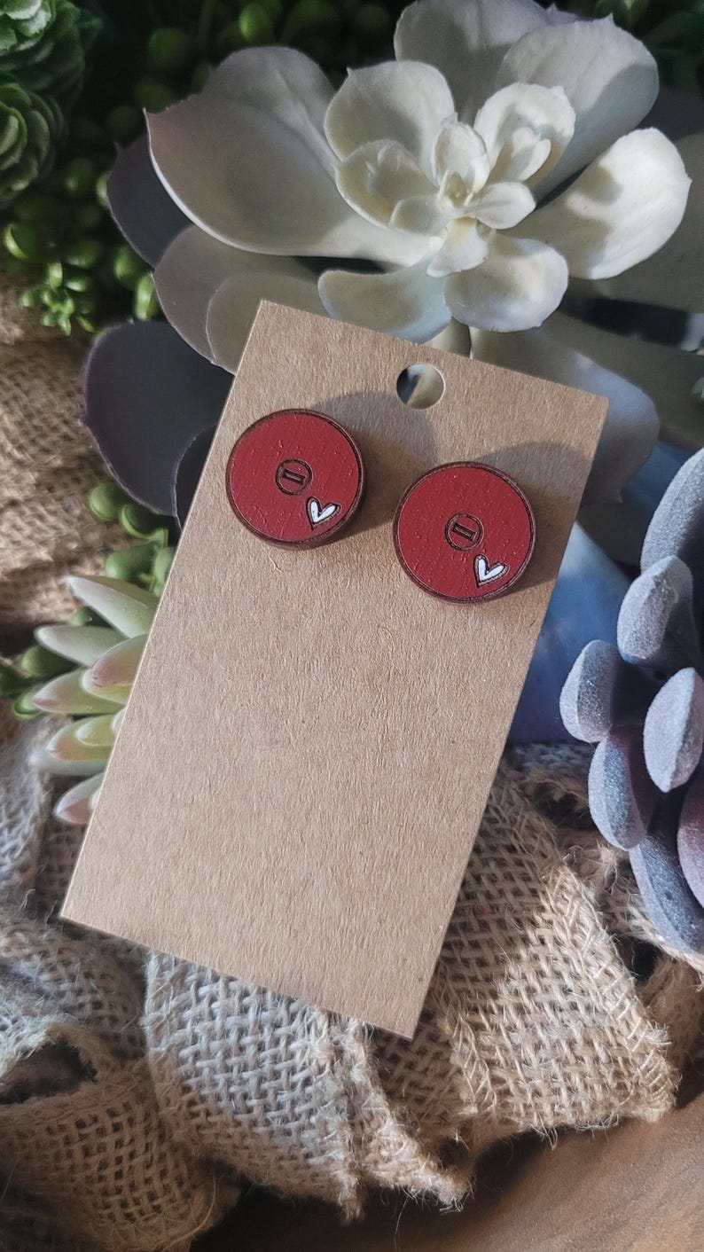 WRESTLING STUD earrings- Wrestling Mom + Sister + gift + jewelry Personalized + Match Day Outfit accessories image 9
