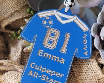 Soccer Jersey Personalized Ornament, Team Coach Gift