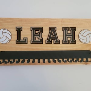 MEDAL / MEDALLION HOLDER  + Award Hanger Tournament Medal Rack Organizer + Display + Personalized Custom + Volleyball Wrestling Cheer Sash
