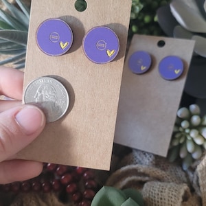 WRESTLING STUD earrings- Wrestling Mom + Sister + gift + jewelry Personalized + Match Day Outfit accessories image 8
