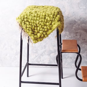 Cushion Round Seat, Floor Seating, Saddle Scandinavian Seat Cushion, Stool Cushion Handwoven, Modern style chair cushion