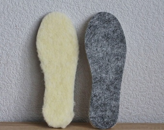 Organic lambs mens wool insoles, Handmade wool boot insoles for men, Warm womens wool insoles, House shoes sheepskin wool insoles men
