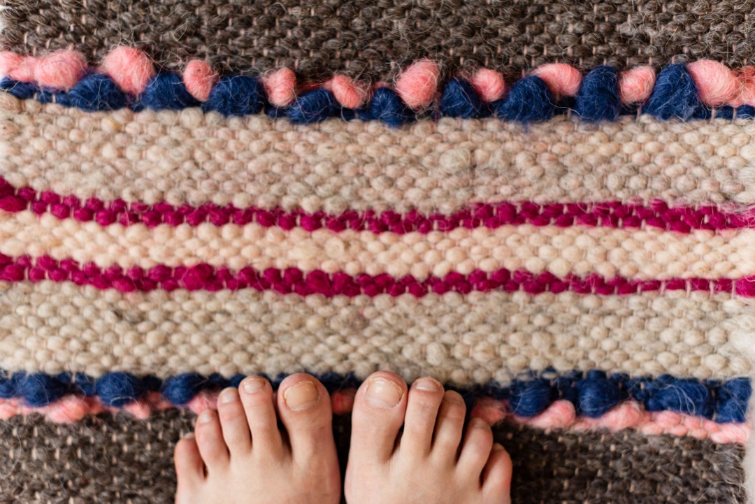 100% Wool Rug Rag Bedroom Floor Throw Rug Scandinavian Small Area ...