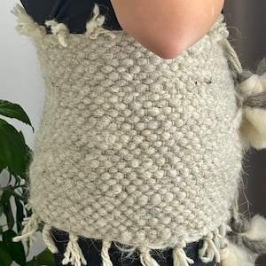 Skandinavische Gefilzte Schafwolle Weste Organischer Mantel Handgefertigte Wolljacke Winteroberbekleidung Moderne weiche Strickjacke