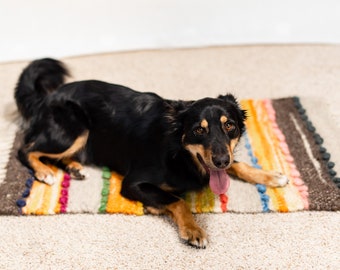 Haustier-Tischset Katzenmatte Hund Boden Teppich Läufer Wollkiste Haustier-Matte Weicher Katzenteppich Farbige Matte Hundeunterlage Hundebesitzer Geschenk