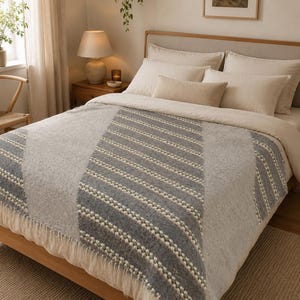 Handwoven pure wool rugs, Swedish Gray Wool living room modern rug, Scandinavian rug runner, Handmade woven carpet, Sheep wool rug rag image 5