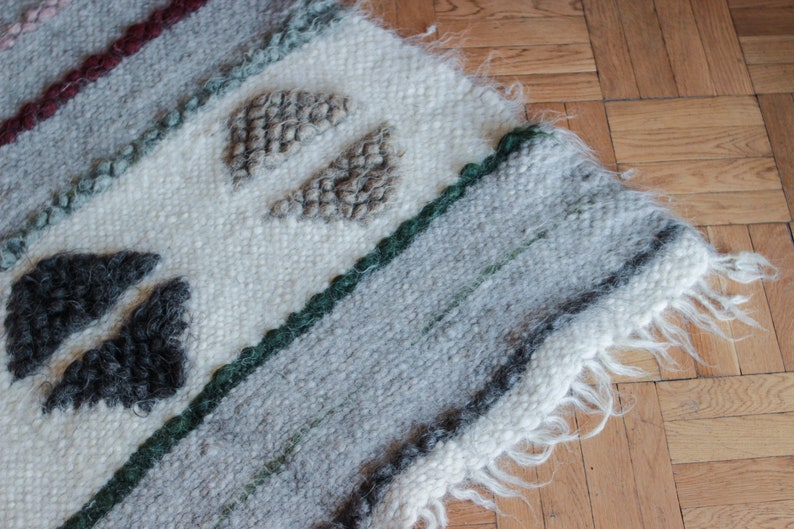 Wool Rug Nordic Scandinavian Rug 100 Wool Area Rug Woolen Rug Etsy