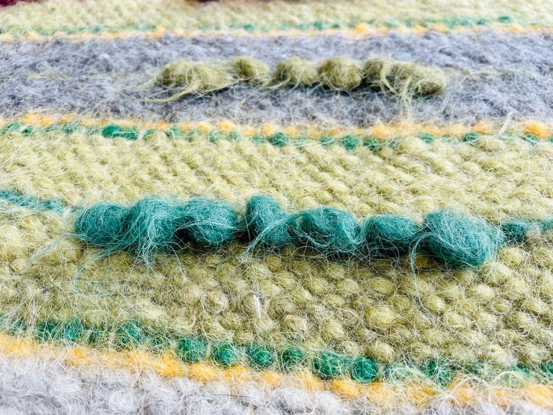 WoolLoveCrafts Wool Throw Blanket - Thumbnail 3
