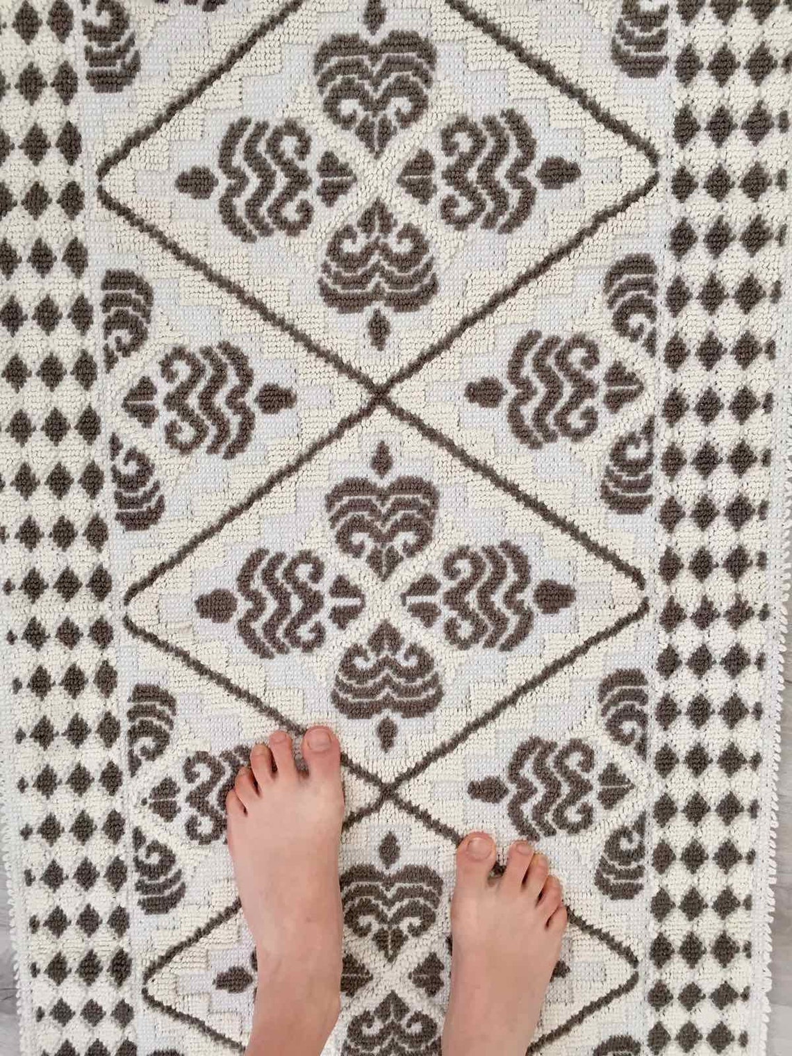 100 Wool Beige Scandinavian Rugs Kitchen Rug Runner Nursery Etsy