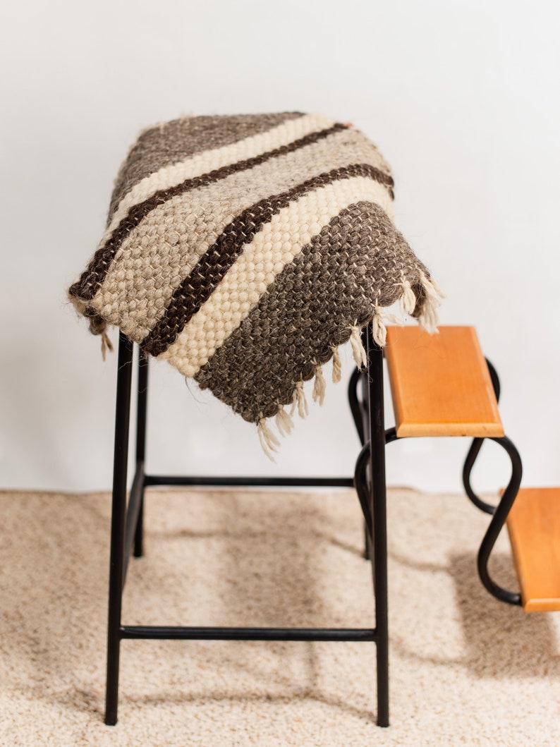 Pad Wool Chair Seat Cover Woven Chair Throw Saddle Seat Stool Etsy