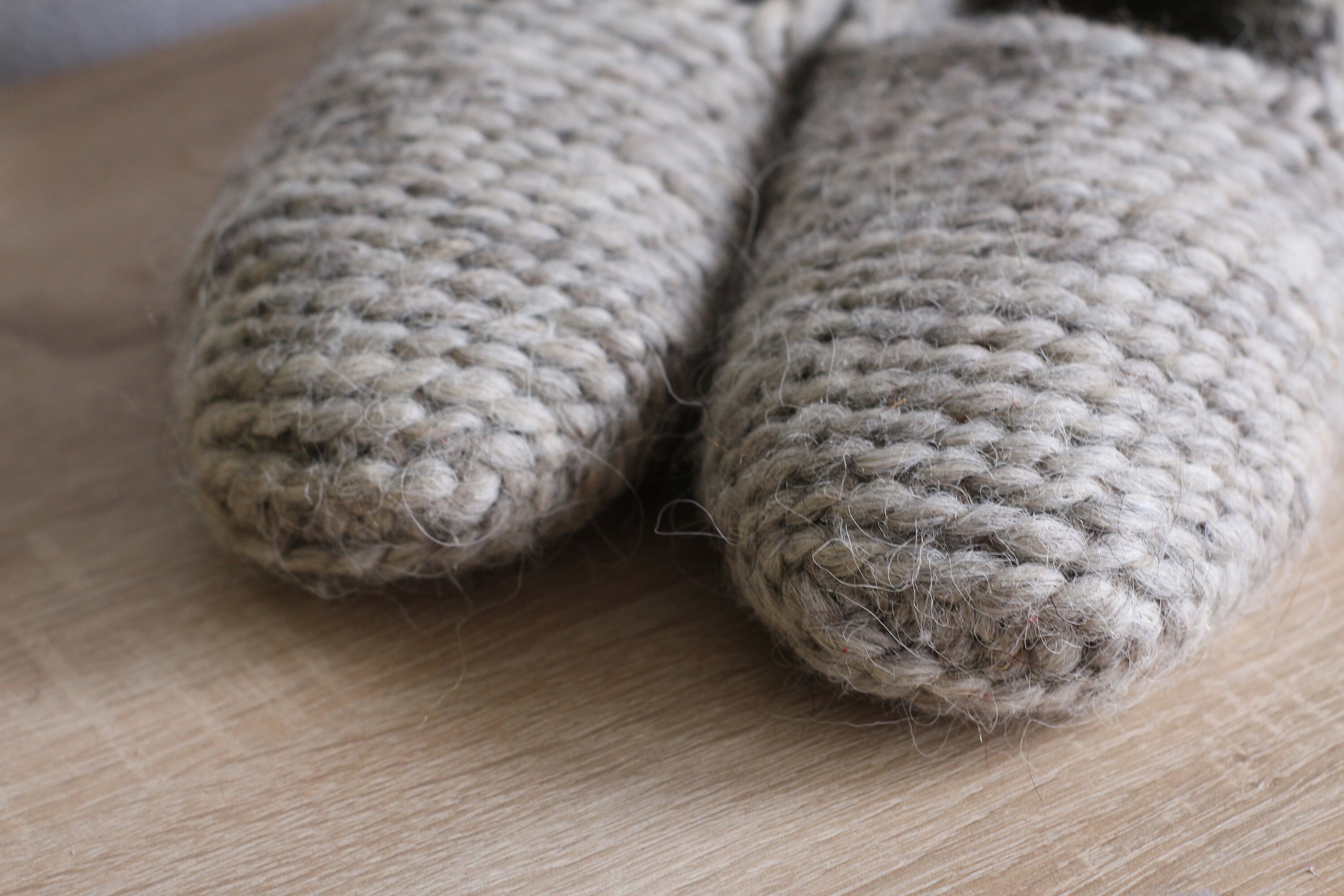 Pantofole Grigie In Lana Di Pecora 100% Biologica Per Uomo, Unisex - Foto 9