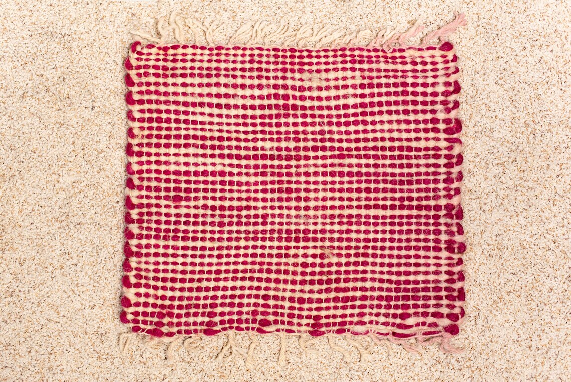 Wool Chair Pad Seat Cover Woven Chair Throw Saddle Seat Stool Etsy